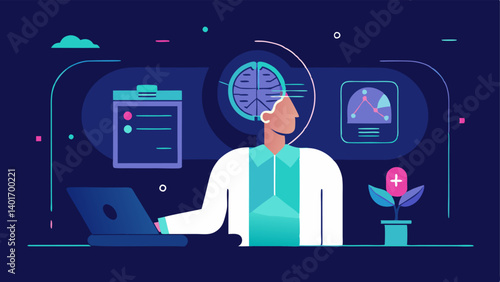 These descriptions provide a comprehensive visual narrative for the concept of a virtual MRI results consultation in a futuristic setting.