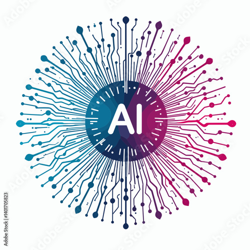 innovative ai technology with circular connections