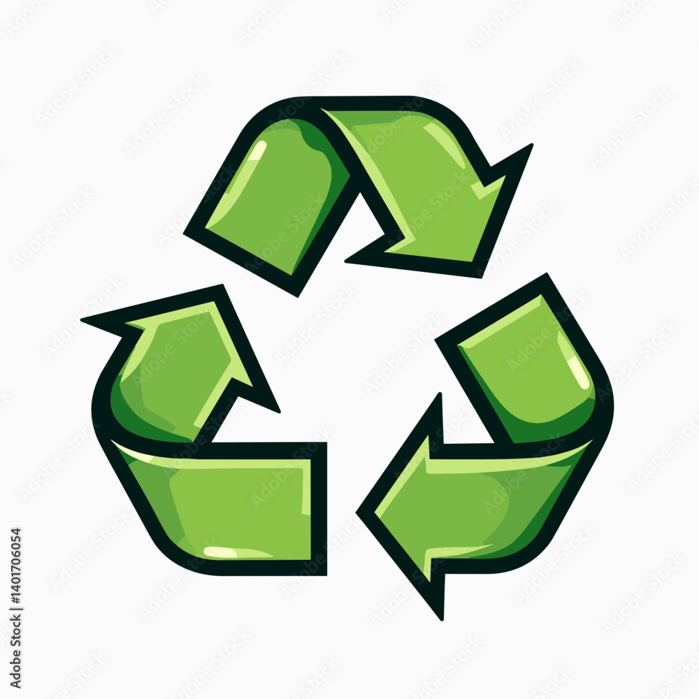 recycling symbol with green arrows ecofriendly concept recycling symbol with green arrows ecofriendly concept