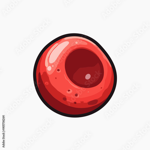 vivid red blood cell illustration