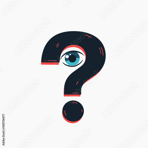 eye with question mark illustration
