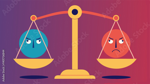 Balance Scales Scales weighing Fear of Judgment against True Self illustrating the internal struggle many face when trying to balance authenticity with societal pressures.