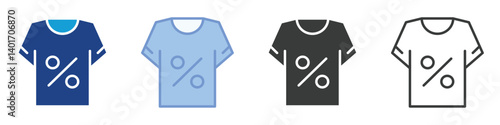 Merchandise Clothes Icons Collection – Multiple Vector Styles Icons
