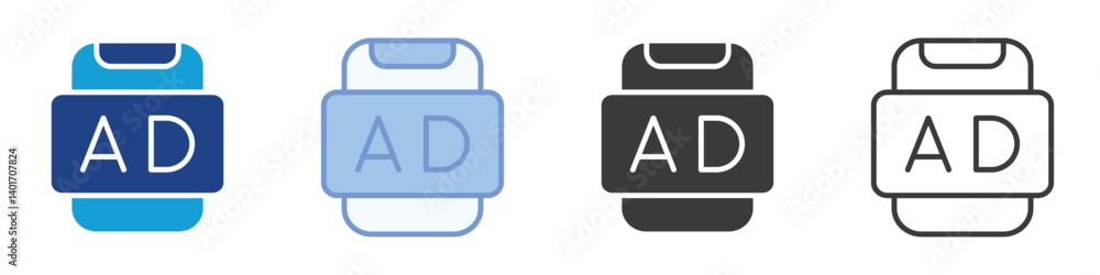 Mobile ads Icons Collection – Multiple Vector Styles Icons Mobile ads Icons Collection – Multiple Vector Styles Icons