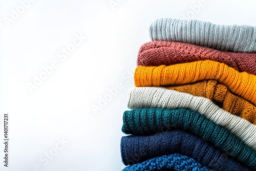 Stacked colorful sweaters (3)