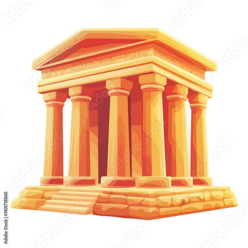 The Karnak Temple Complex - Luxor, Egypt - Stock Illustration