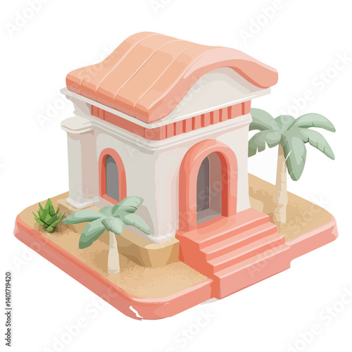 The Karnak Temple Complex - Luxor, Egypt - Stock Illustration