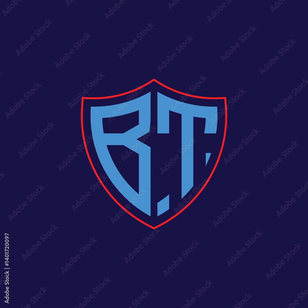 Corporate Shield Logo with Letter Combination Corporate Shield Logo with Letter Combination