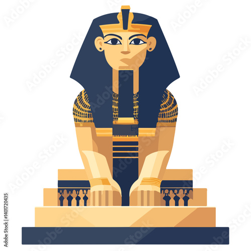 The Karnak Temple Complex - Luxor, Egypt - Stock Illustration