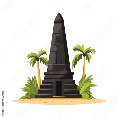 The Karnak Temple Complex - Luxor, Egypt - Stock Illustration