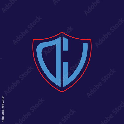Free Download Corporate Shield Logo with Letter Combination - GFXLoad