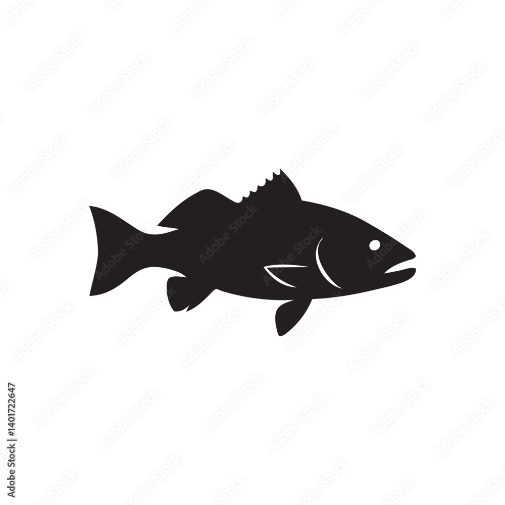 Fototapeta premium Red fish vector illustration