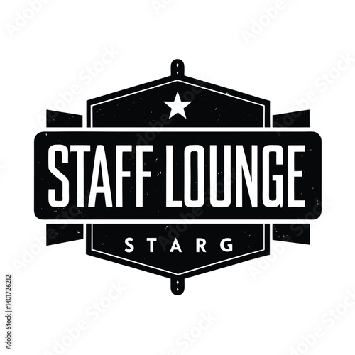 Teacher Element Isolated Staff Lounge Sign on White Background