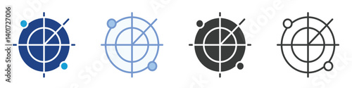 Radar Icons Collection – Multiple Vector Styles Icons