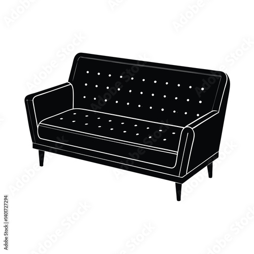 Teacher Element Isolated Teacher Lounge Couch on White Background