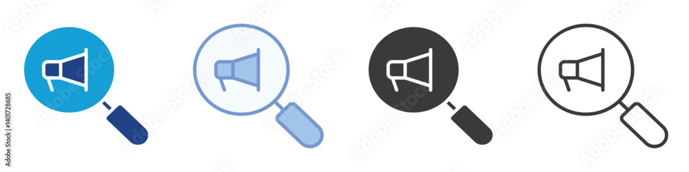 Searching Icons Collection – Multiple Vector Styles Icons