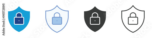 Security Icons Collection – Multiple Vector Styles Icons