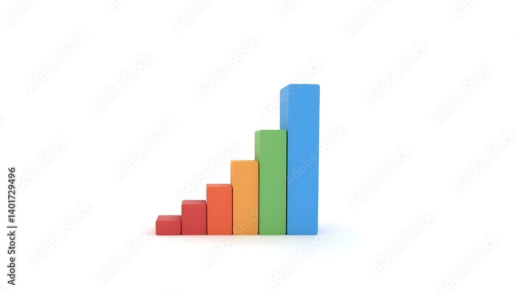 Colorful Bar Graph Representing Business Growth and Success Colorful Bar Graph Representing Business Growth and Success