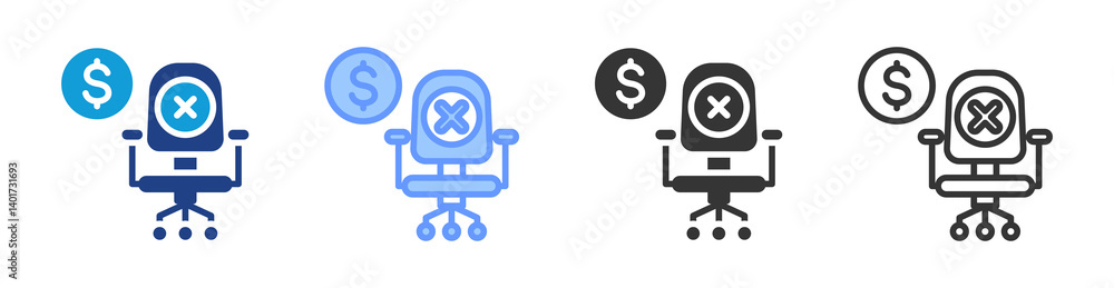 Nonpension icon set multiple style collection