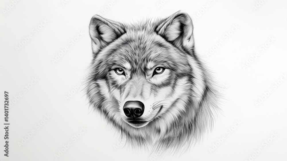 A detailed ink drawing of a wolfs face with realistic fur and eyes, evoking a sense of mystery and depth, perfect for wildlife art enthusiasts. A detailed ink drawing of a wolfs face with realistic fur and eyes, evoking a sense of mystery and depth, perfect for wildlife art enthusiasts.