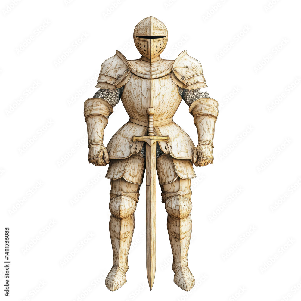 Obraz premium ultra realistic uhd photo of Wooden knight ontransparent background