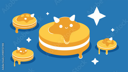 Intricate Pancake Designs A 3D printer depositing batter to create pancakes in shapes like animals and stars complete with syrup drizzle for effect.