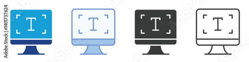 Text Icons Collection – Multiple Vector Styles Icons