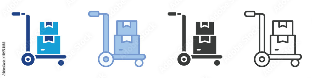 trolly boxes Icons Collection – Multiple Vector Styles Icons trolly boxes Icons Collection – Multiple Vector Styles Icons
