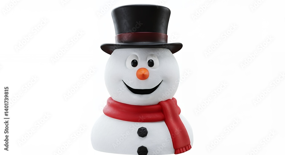 Smiling snowman head holiday decoration Smiling snowman head holiday decoration