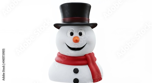 Smiling snowman head holiday decoration