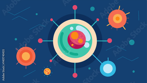 Regenerative Medicine An abstract representation depicting cells regenerating or healing on a microscopic level highlighting forwardthinking medical advancements.