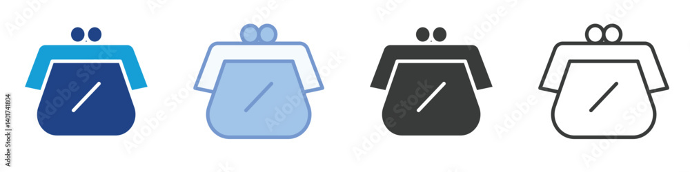 Wallet coin Icons Collection – Multiple Vector Styles Icons Wallet coin Icons Collection – Multiple Vector Styles Icons