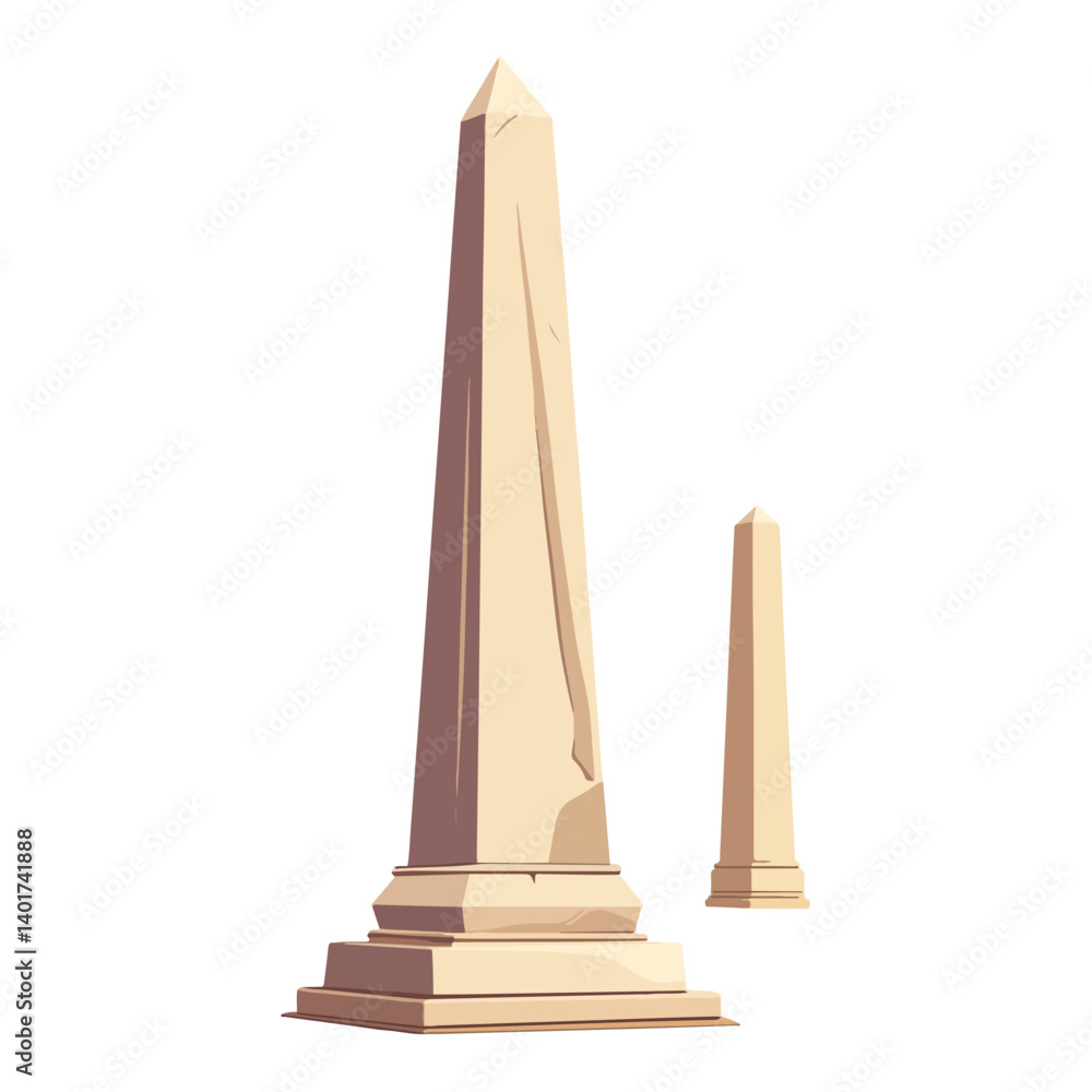Obelisk illustration , vector, isolated white background Obelisk illustration , vector, isolated white background