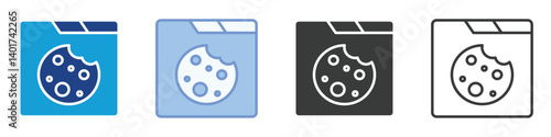 Web Cookies Icons Collection – Multiple Vector Styles Icons