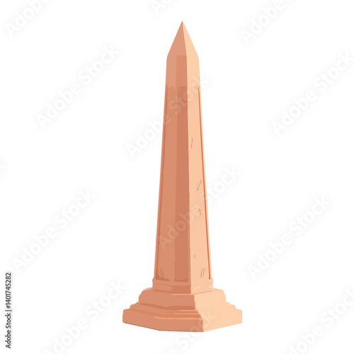 a Obelisk , vector silhouette illustration, isolated white background