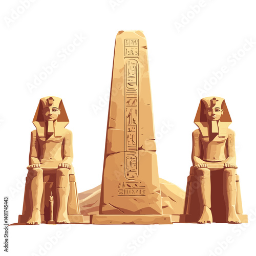 a Obelisk , vector silhouette illustration, isolated white background