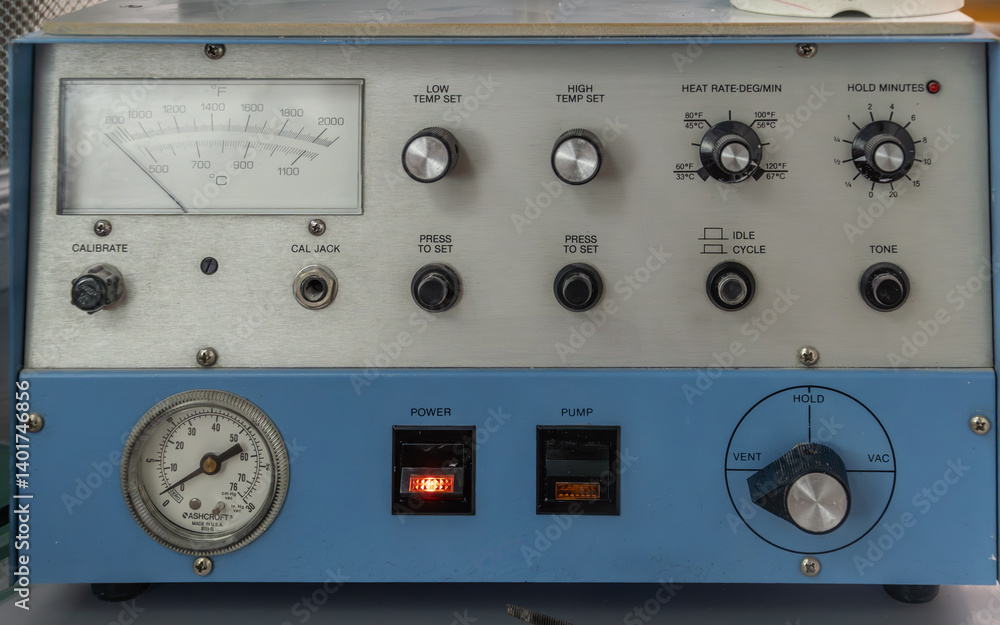 Dental ceramic oven. Specialized equipment used in dentistry, ceramic kilns, which are used to make dentures, crowns or veneers Dental ceramic oven. Specialized equipment used in dentistry, ceramic kilns, which are used to make dentures, crowns or veneers