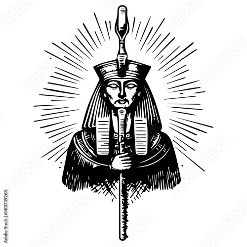 Egyptian god Osiris.