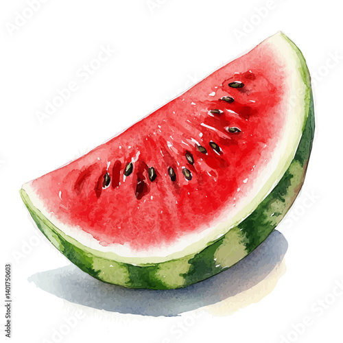 watercolor of Summer, vector, isolated on a white background.