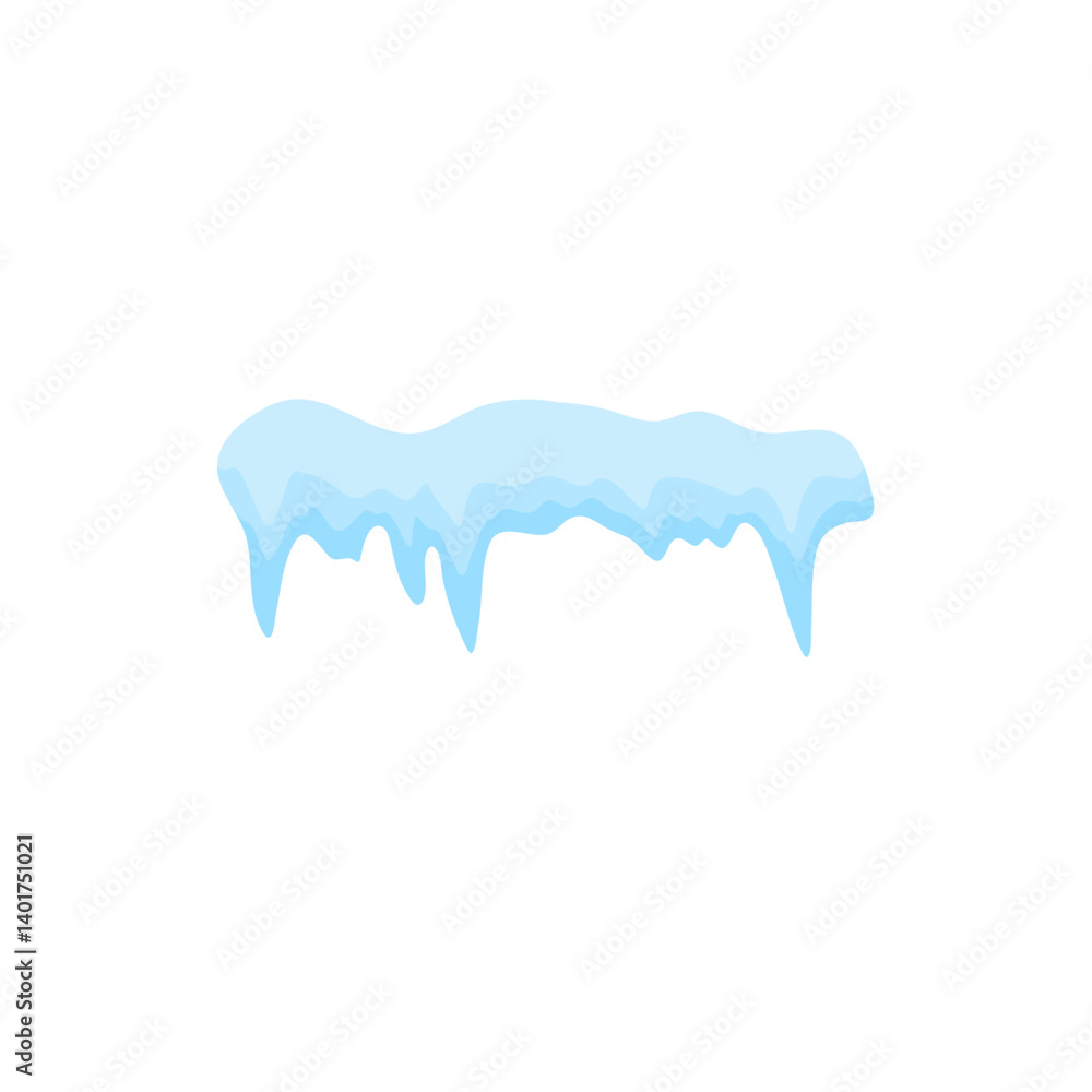 Fototapeta premium Snow ice caps vector illustration 