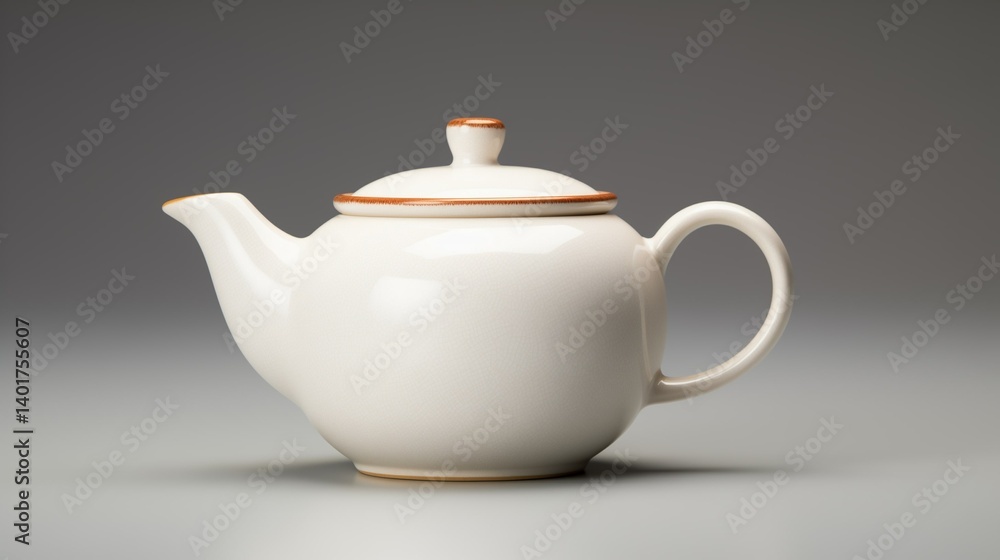 Elegant White Ceramic Teapot with Lid – Classic Kitchenware for Tea Lovers Elegant White Ceramic Teapot with Lid – Classic Kitchenware for Tea Lovers