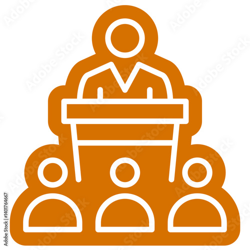 Public Speaking illustration icon