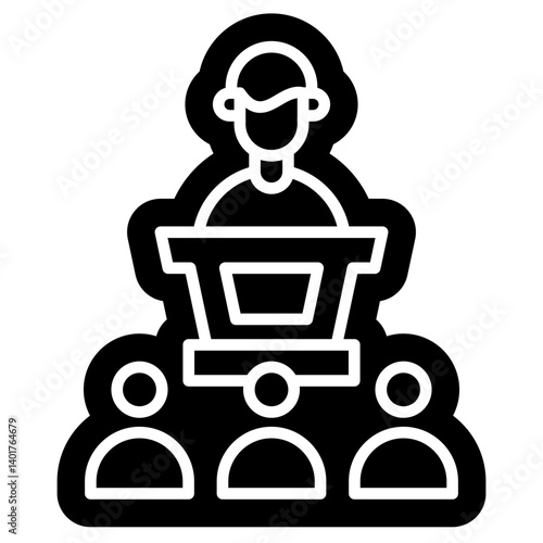 Public Speaking solid Glyph icon