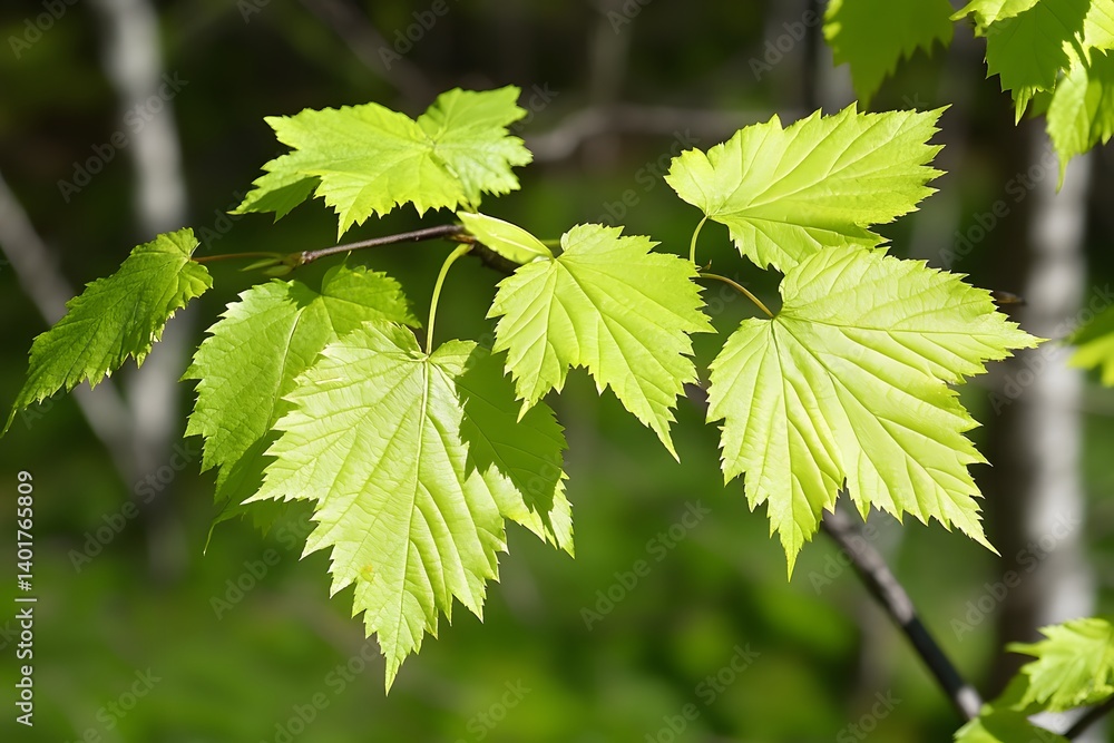 Vibrant Green Spring Leaves Sunlight Nature Vibrant Green Spring Leaves Sunlight Nature
