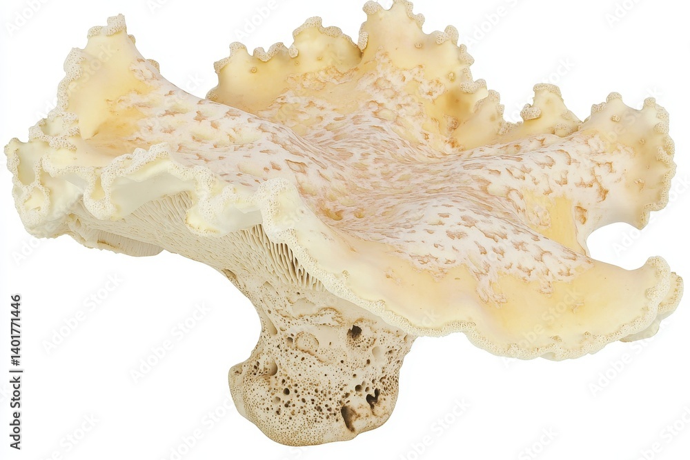 Fototapeta premium Large, pale yellow mushroom