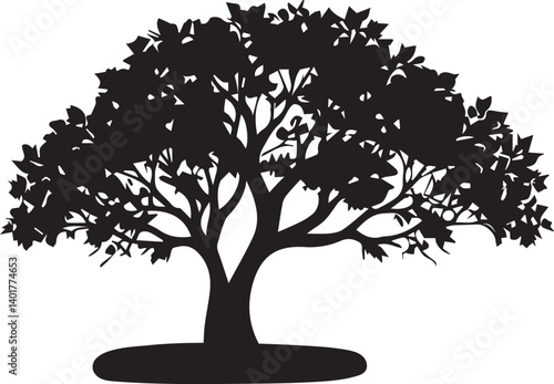 Silhouetted Tree Silhouette Design