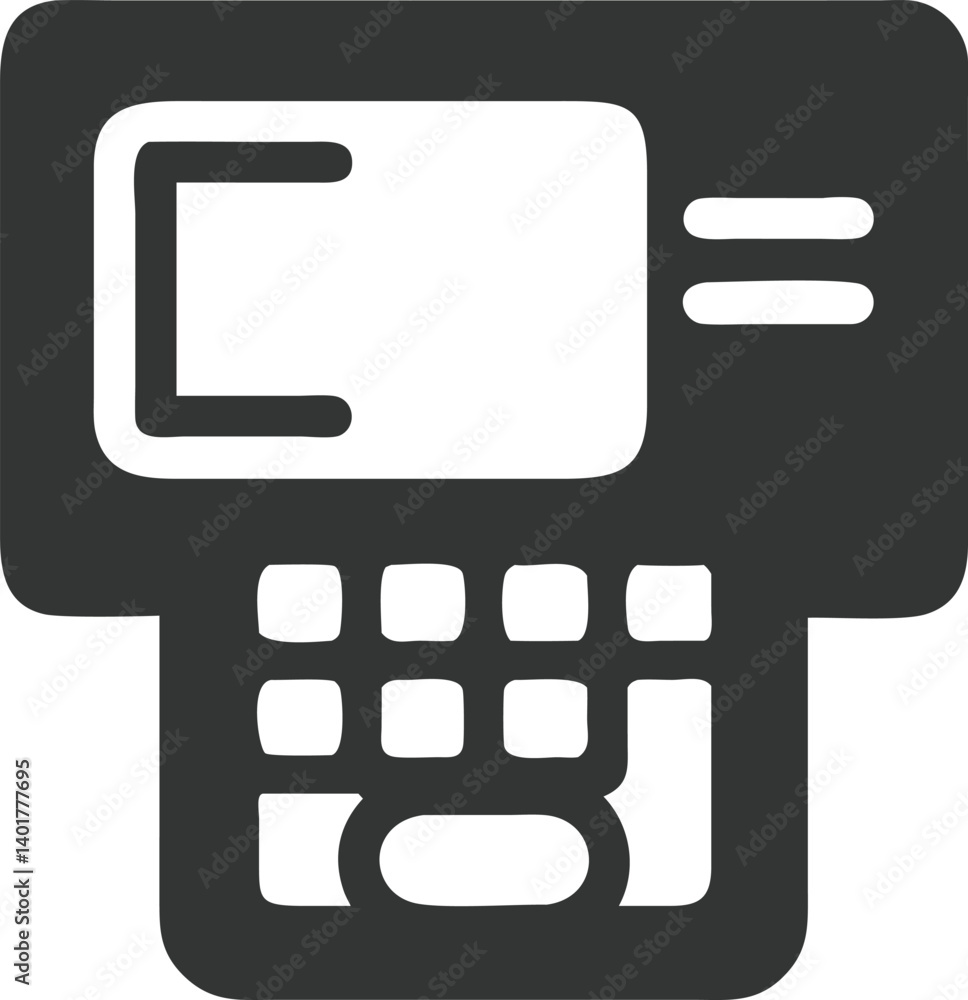 Isolated Automated Teller Machine ATM Dark Gray Icon on Transparent Background Isolated Automated Teller Machine ATM Dark Gray Icon on Transparent Background
