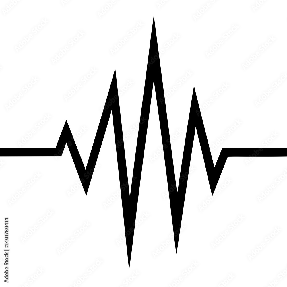 Pulse silhouette vector isolated on white background Pulse silhouette vector isolated on white background