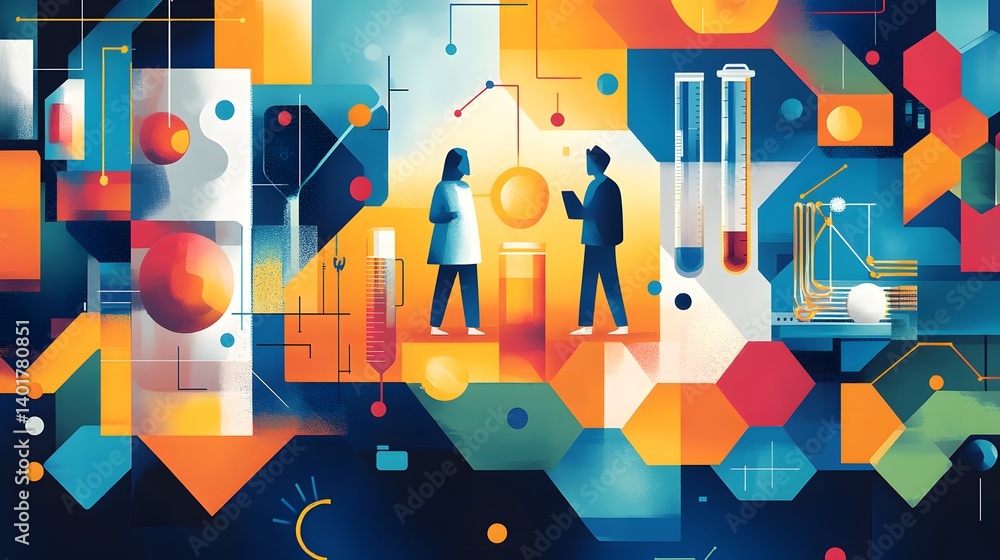 Obraz premium Clean and minimal abstract background suitable for science, education, and healthcare visuals, perfect for digital templates, brochures, and academic media 