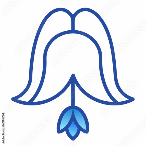 Bluebell icon on white background 